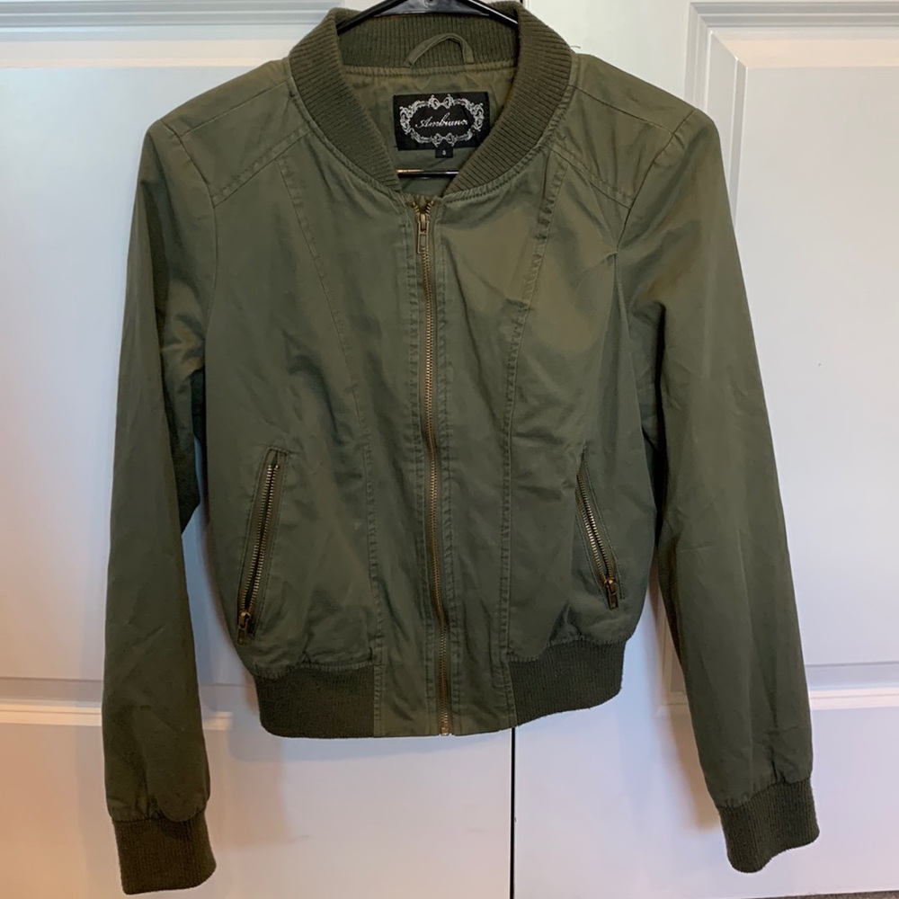 green bomber jacket